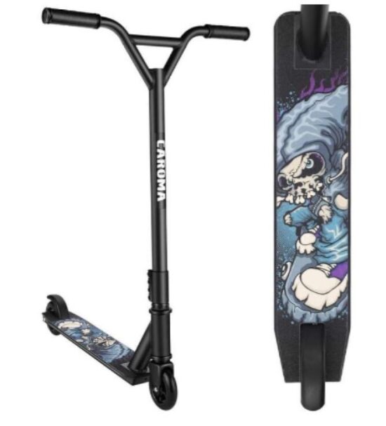 Triukinis paspirtukas STUNT SU LED RATUKAIS Graffiti monster